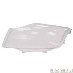 Lente do farol principal - importado - <b>Ford EcoSport XLS 1.6 8V Flex de 2007 at 2012</b> - Ecosport 2008 at 2012 - lado do motorista - cada (unidade) - 23429