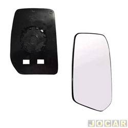 Lente do retrovisor com base - importado - Transit 2008 at 2014 - superior - lado do passageiro - cada (unidade) - 24252