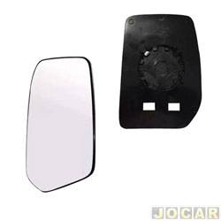 Lente do retrovisor com base - importado - Transit 2008 at 2014 - superior - lado do motorista - cada (unidade) - 24253
