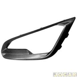 Grade (moldura) lateral do para-choque - importado - <b>Ford EcoSport FreeStyle Plus 1.5 12V cmbio automrico 6 marchas Flex de 2018 at 2019</b> - EcoSport 2017 at 2019 - texturizado - preto - lado do motorista - cada (unidade) - 27357