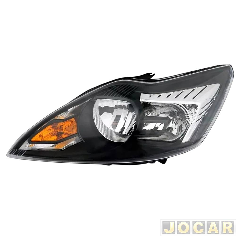 Farol principal - Depo - Focus hatch/sedan 2009 até 2013 - regulagem manual - máscara negra - lado do motorista - cada (unidade) - 28495