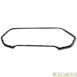 Moldura da grade dianteira - importado - <b>Ford EcoSport FreeStyle Plus 1.5 12V cmbio automrico 6 marchas Flex de 2018 at 2021</b> - EcoSport 2017 at 2019 - preto brilhante - preto - inferior - cada (unidade) - 28060