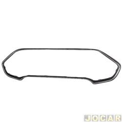 Moldura da grade dianteira - importado - <b>Ford EcoSport FreeStyle Plus 1.5 12V cmbio automrico 6 marchas Flex de 2018 at 2021</b> - EcoSport 2017 at 2019 - cinza claro - cada (unidade) - 28063.