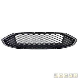 Grade dianteira - importado - <b>Ford Fusion 2.5 16V Flex 4P de 2017 at 2019</b> - Fusion 2017 at 2019 - com friso preto brilhante (colmeia) - cada (unidade) - 28459