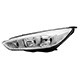 Farol principal - TYC - Ford Focus Hatch Titanium Plus 2.0 16V PowerShift Flex de 2015 at 2019 - Focus 2015 at 2019 - eltrico com motor - cromado - sem LED e sem projetor - lado do motorista - cada (unidade) - 27999