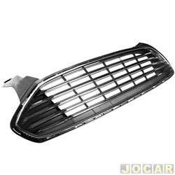 Grade dianteira - importado - <b>Ford Fusion 2.5 16V Flex 4P de 2012 at 2016</b> - Fusion 2013 at 2016 - com moldura cromada - central - superior - cada (unidade) - 28446