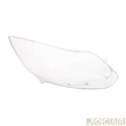 Lente do farol principal - importado - <b>Ford Focus Hatch Titanium Plus 2.0 16V PowerShift Flex de 2013 at 2015</b> - Focus 2013 at 2015 - lado do passageiro - cada (unidade) - 31020