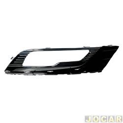 Grade (moldura) lateral do para-choque - importado - <b>Ford Fusion 2.5 16V Flex 4P de 2016 at 2019</b> - Fusion 2017 at 2019 - Black piano - dianteira - lado do passageiro - cada (unidade) - 31390
