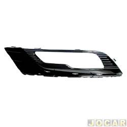 Grade (moldura) lateral do para-choque - importado - <b>Ford Fusion 2.5 16V Flex 4P de 2016 at 2019</b> - Fusion 2017 at 2019 - Black piano - dianteira - lado do motorista - cada (unidade) - 31391