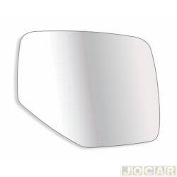 Lente do retrovisor com base - Troque Fcil - <b>Ford EcoSport XLS 1.6 8V de 2003 at 2005</b> - EcoSport 2003 at 2012 - Ranger 2004 at 2009 - lado do motorista - cada (unidade) - 6070M