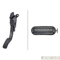Pedal do acelerador - Hella - <b>Ford EcoSport Titanium 2.0 16V Flex PowerShift de 2012 at 2017</b> - EcoSport 2013 at 2021 - eletrnico - transmisso manual - cada (unidade) - 6PV009517701