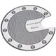 Aplique da tampa tanque combustvel - Ford Fiesta Hatch GL Class 1.0 mpi 4P de 1999 at 2002 - Fiesta 1996 at 2002 - Sparauto - preto e cromado - autoadesivo - cada (unidade)