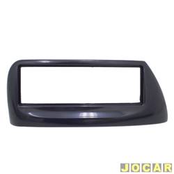 Moldura do painel do rdio - <b>Ford Ka GL Image 1.0 mpi de 2000 at 2001</b> - Ka 2000 at 2002 - sem furo - azul - cada (unidade)