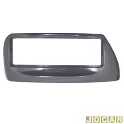 Moldura do painel do rdio - <b>Ford Ka GL Image 1.0 mpi de 2000 at 2001</b> - Ka 2000 at 2002 - sem furo - preta - cada (unidade)