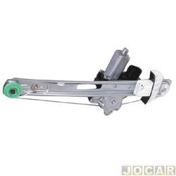 Mquina de vidro - <b>Ford Focus Hatch GL 1.6 8V Flex de 2007 at 2009</b> - Focus 2000 at 2008 - eltrica com motor - traseira - lado do passageiro - cada (unidade)