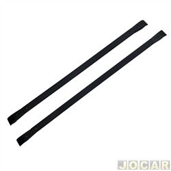 Travessa para rack de teto longitudinal - Baja - <b>Ford EcoSport XLS 1.6 8V Flex de 2005 at 2007</b> - EcoSport 2003 at 2010 - preta - par - 200053 pret