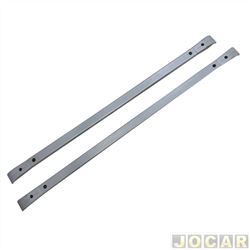 Travessa para rack de teto longitudinal - Baja - <b>Ford EcoSport XLS 1.6 8V Flex de 2005 at 2007</b> - EcoSport 2003 at 2010 - prata - par - 200053 prat