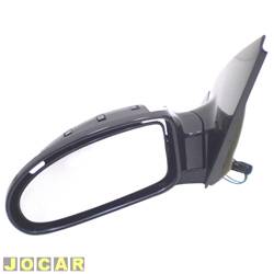 Retrovisor externo - Original Ford - <b>Ford Focus Hatch Ghia 2.0 16V Duratec de 2005 at 2008</b> - Focus Ghia hatch/sedan 2004 at 2008 - 4 portas - eltrico - sem capa - preto - lado do motorista - cada (unidade) - 2M5517683AA