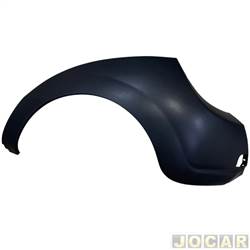 Para-choque traseiro - alternativo - <b>Ford Ka SP 1.0 mpi de 2006 at 2007</b> - Ka 2002 at 2007 - sem tampa do reboque - texturizado - preto - lado do motorista - cada (unidade)