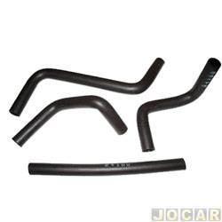 Mangueira do coletor ao anti-chama - Jahu - <b>Ford Fiesta Hatch Class 1.0 mpi 2P de 1998 at 1999</b> - Fiesta 1996 at 2000 - Ka 1996 at 2001 - jogo - 19678-2