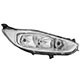 Farol principal - TYC - Ford Fiesta Hatch Titanium Plus 1.6 16V PowerShift Flex 4P - New Fiesta de 2016 at 2018 - New Fiesta 2013 at 2018 - cromado - lado do passageiro - cada (unidade) - 24580