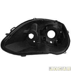 Carcaa do farol - importado - <b>Ford Fiesta Hatch First 1.6 8V Flex 4P de 2004 at 2007</b> - Fiesta 2003 at 2007 - lado do motorista - cada (unidade) - 20099