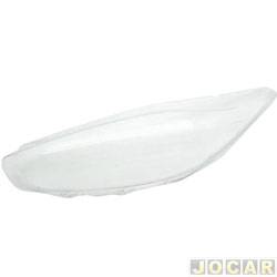 Lente do farol principal - importado - <b>Ford Fiesta Hatch Titanium 1.6 16V PowerShift Flex 4P - New Fiesta de 2013 at 2016</b> - New Fiesta 2013 em diante - lente de acrlico - lado do motorista - cada (unidade) - 27181