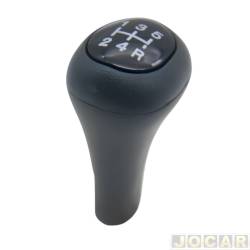 Manopla do cmbio - alternativo - NAT - <b>Ford Fiesta Hatch Class 1.0 mpi 4P de 1998 at 1999</b> - Fiesta 1996 at 2007 - Ka at 2007 - lente preta - cinza - cada (unidade) - 300532