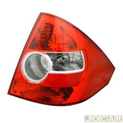 Lanterna traseira principal - Arteb - Fiesta sedan 2005 at 2010 - vermelho e branco - lado do passageiro - cada (unidade) - 0460538