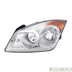 Farol principal - alternativo - Orgus - <b>Ford Fiesta Hatch 1.0 8V Flex 4P de 2007 at 2010</b> - Fiesta 2008 at 2010 - H7/H1 - com pisca mbar e luz de estacionamento - lado do motorista - cada (unidade) - FD-556LE