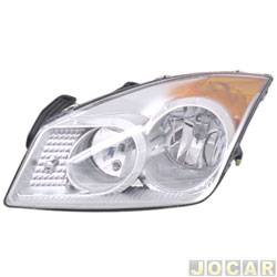 Farol principal - TYC - <b>Ford Fiesta Hatch 1.6 8V Flex 4P de 2007 at 2010</b> - Fiesta 2008 at 2010 - lado do motorista - cada (unidade) - .15130