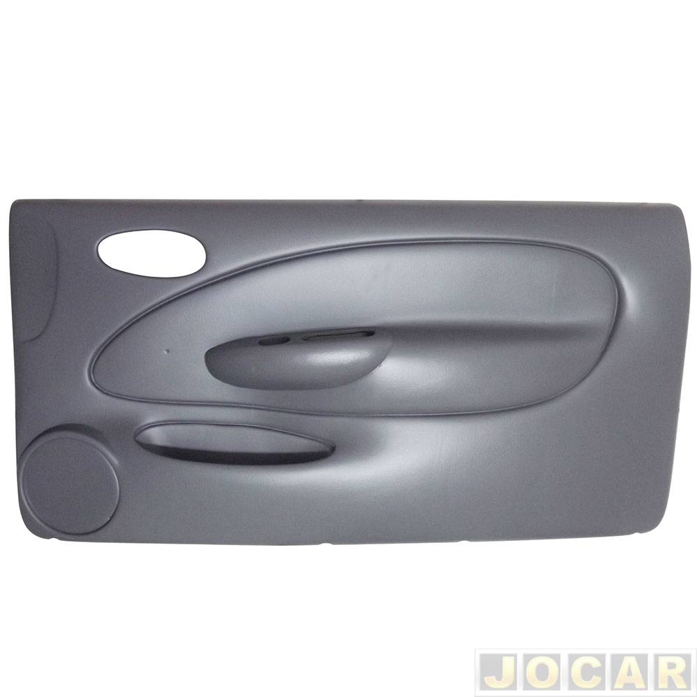Revestimento de porta - Courier 2003 até 2013 - moldado - para vidro elétrico - 2 portas - cinza - lado do passageiro - cada (unidade)