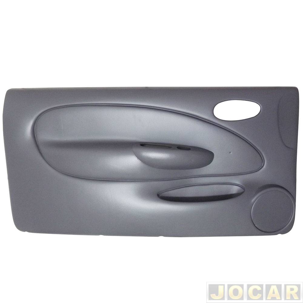 Revestimento de porta - Courier 2003 até 2013 - moldado - para vidro elétrico - 2 portas - cinza - lado do motorista - cada (unidade)