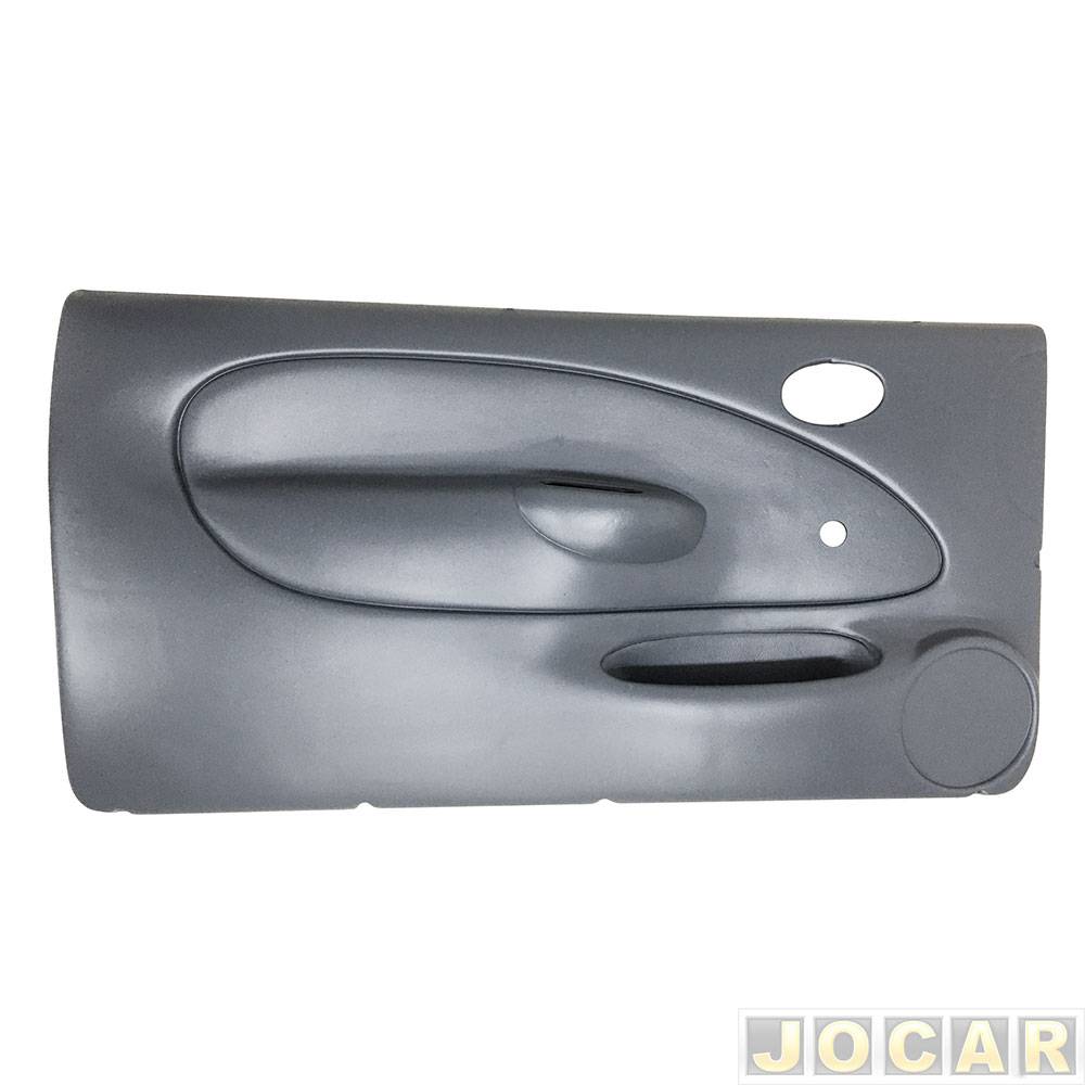 Revestimento de porta - alternativo - Courier 2003 até 2013 - moldado - para vidro manual - cinza - lado do motorista - cada (unidade)