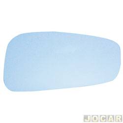 Lente do retrovisor sem base - Flabeg (Refil) - Ford Fiesta Hatch 1.0 8V Flex 4P - Rocam de 2010 at 2014 - New Fiesta 2010 em diante  - lente convexo - azul - lado do passageiro - cada (unidade) - 1872