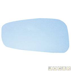 Lente do retrovisor sem base - Flabeg (Refil) - Ford Fiesta Hatch SE Plus 1.6 8V Flex 4P - Rocam de 2013 at 2014 - New Fiesta 2010 em diante  - lente convexo - azul - lado do motorista - cada (unidade) - 1873