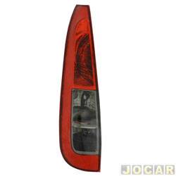 Lanterna traseira principal - importado - <b>Ford Fiesta Hatch 1.0 8V Flex 4P de 2007 at 2010</b> - Fiesta hatch 2008 at 2014 - vermelho/fume - lado do motorista - cada (unidade) - 34531