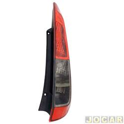 Lanterna traseira principal - Depo - <b>Ford Fiesta Hatch 1.6 8V Flex 4P de 2007 at 2010</b> - Fiesta hatch 2008 at 2014 - fum - lado do passageiro - cada (unidade) - 17366
