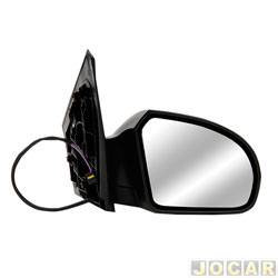 Retrovisor externo - importado - <b>Ford Fiesta Hatch First 1.6 8V Flex 4P de 2004 at 2007</b> - Fiesta 2003 at 2014 - eltrico - preto - lado do passageiro - cada (unidade) - VM6316ER