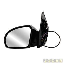 Retrovisor externo - importado - <b>Ford Fiesta Hatch First 1.6 8V Flex 4P de 2004 at 2007</b> - Fiesta 2003 at 2014 - eltrico - preto - lado do motorista - cada (unidade) - VM6316EL