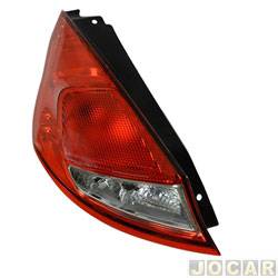 Lanterna traseira principal - TYC - <b>Ford Fiesta Hatch Titanium 1.6 16V PowerShift Flex 4P - New Fiesta de 2013 at 2018</b> - New Fiesta hatch 2013 at 2018 - modelo nacional - lado do motorista - cada (unidade) - 22985