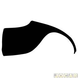 Para-choque traseiro - importado - <b>Ford Ka GL Tecno 1.0 mpi de 1999 at 2000</b> - Ka 1997 at 2001 - preto - lado do passageiro - cada (unidade) - 37228