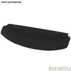 Tampo do porta-malas - alternativo - MLC - <b>Ford Ka SP 1.0 mpi de 2006 at 2007</b> - Ka 2002 at 2007 - compensado de madeira 10mm com carpete - sem relevo - preto - cada (unidade) - 500075