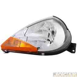 Farol principal - importado - <b>Ford Ka GL Class 1.0 mpi de 2004 at 2007</b> - Ka 1997 at 2001 - pisca amarelo - TYC - lado do motorista - cada (unidade) - 37304