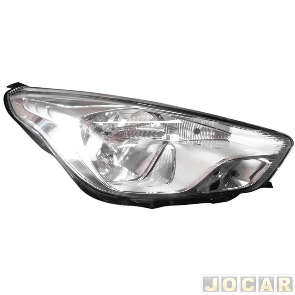 Farol principal - TYC - Ka/Ka+ 2014 até 2018 - manual - máscara cromada - lado do passageiro - cada (unidade) - 25100