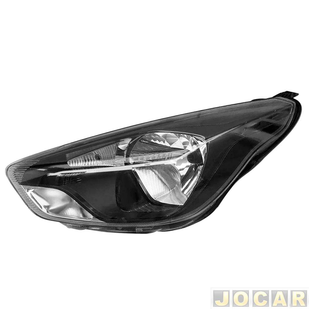 Farol principal - TYC - Ka/Ka+ 2014 até 2018 - manual - máscara negra - lado do motorista - cada (unidade) - 25103