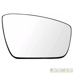 Lente do retrovisor com base - Metagal - Ka 2014 at 2021 - lado do passageiro - cada (unidade) - RFAMXO