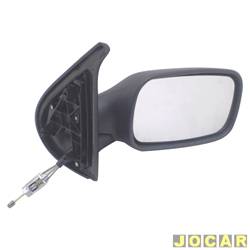 Retrovisor externo - Metagal - <b>Fiat Palio Hatch EL 1.5 mpi 2P de 1996 at 1999</b> - Palio 1996 at 2000 - 2 portas - Strada - com controle - lado do passageiro - cada (unidade) - AT20.D62.00 / RTDE62CR