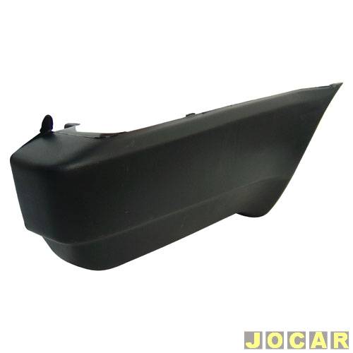 Ponteira do para-choque traseiro - alternativo - KJ - Fiorino 1994 até 2004 - preta - lado do passageiro - cada (unidade) - J-60627
