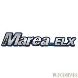 Letreiro - alternativo - <b>Fiat Marea Sedan ELX 1.8 mpi 16V de 2002 at 2005</b> - Marea 1998 at 2007 - Marea ELX - prata - cada (unidade)